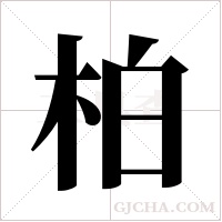 柏字组词