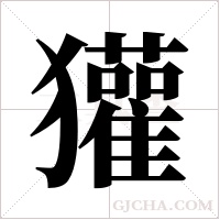 獾字组词