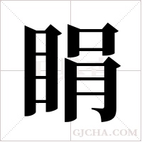 睊字组词