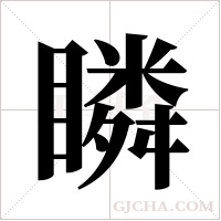 瞵字组词