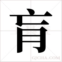 肓字组词