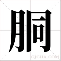 胴字组词