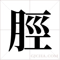 脛字组词