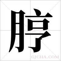 脝字组词