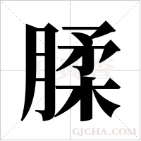 腬字组词