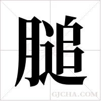 膇字组词