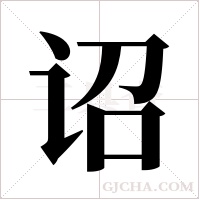 诏字组词