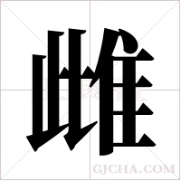 雌字组词