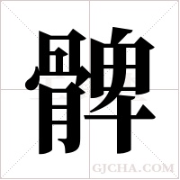 髀字组词
