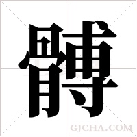 髆字组词