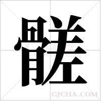 髊字组词